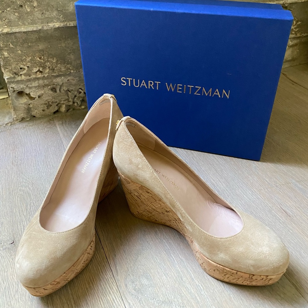 Stuart Weitzman Dutchess Suede Wedges